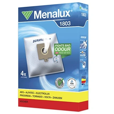 Imagen de Menalux 1803 Pack de 4 bolsas sintéticas y 2 filtros para aspiradoras Hoover Freespace Sprint