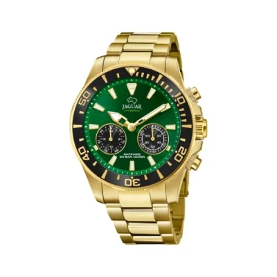 Imagen de JAGUAR Reloj Modelo J899/1 de la colección Connected, Caja 45,7 mm Verde con Correa Acero Chapado para Caballero