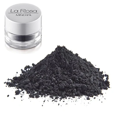 Imagen de La Rosa maquillaje mineral nº 91 hematite sombra negra color grafito, mate cubriente 3 gr