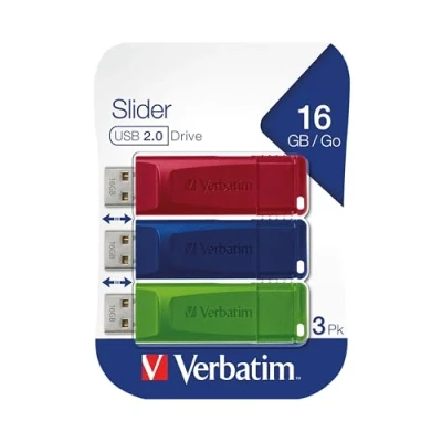 Imagen de Verbatim Memorias USB, Azul/Verde/Rojo