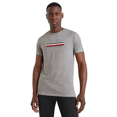 Imagen de Tommy Hilfiger Camiseta de pijama, Hombre, Talla: Medium, Medium grey heather
