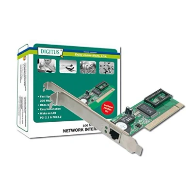 Imagen de DIGITUS tarjeta IO PCI de red RJ45 1 puerto Fast Ethernet chipset Realtek RTL8139D