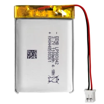 Imagen de EEMB Lithium Polymer batería 3.7V 1100mAh 903042 Paquete de Recargable Lipo con Conector JST para VXI Blue Parrott: confirme la polaridad del Dispositivo y Antes Comprar