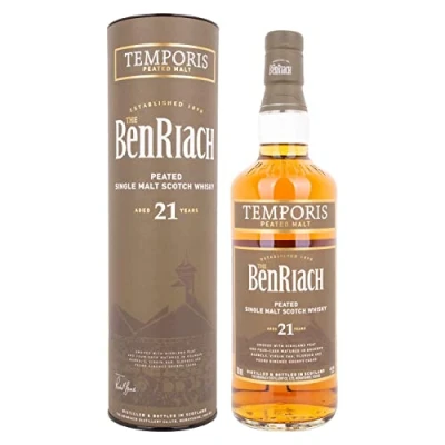 Imagen de BenRiach 21 años Turbado Whisky Escocés Single Malt 46% Vol. de Alcohol 1 Botella 700 ml