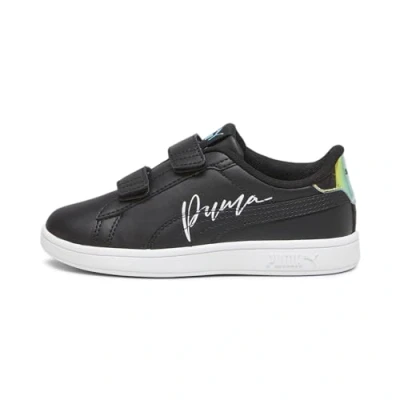 Imagen de PUMA Smash 3.0 L Crystal Wings V PS, Zapatillas, Black White Team Aqua, 35 EU