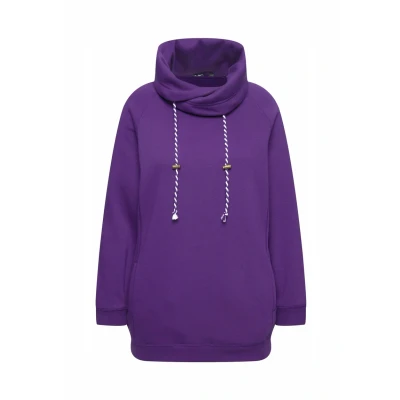 Imagen de Ulla Popken GRÖSSEN MIT Raglanform BÜNDCHEN Lange ÄRMEL Sudadera, Mujer, Talla: 56/58, Deep violet