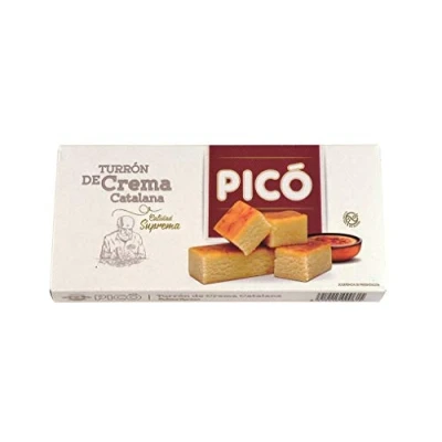 Imagen de Picó Turrón de Crema Catalana, Turron blando Catalana Calidad Suprema 200gr (Sin Gluten)