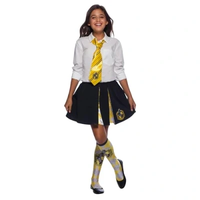 Imagen de Rubies Oficial Harry Potter Hufflepuff Corbata de lujo, accesorio para disfraz adultos y niños, talla única 6 años