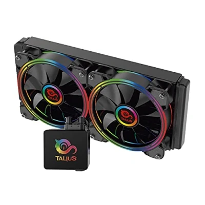 Imagen de Talius Skadi Refrigerador líquido para pc RGB. Ventilador CPU Compatible con Intel AMD 240mm (2 Ventiladores)