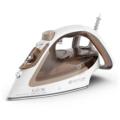 Imagen de Calor Easygliss Eco Plancha 2800 W, Flujo de vapor 50 g/min, Función Pressing 240 Hasta 30% ahorro energía, Suela Durilium Airglide, fabricada en Francia, Arcilla FV5780C0