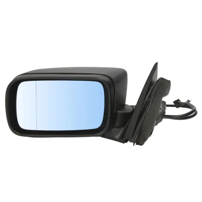 Imagen de espejo retrovisor Tyc 303 0016 izquierda imprimado asférico, calefactable, abatible eléctricamente, tintado en azul, para ajuste elect.