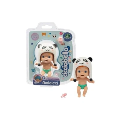 Imagen de Amicicci CC038100 Giochi Preziosi Minifigura con Gorro de Animal y Cola en el pañal, para niñas a Partir 3 años,