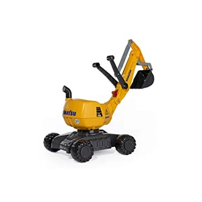 Imagen de Rolly Toys RollyToys rollyDigger Komatsu (Juguete de Arena, Color Gris/Amarillo, para niños 3 a 8 años, Bloqueo automático) 421169, 102 x 43 74 cm