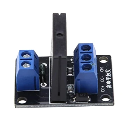 Imagen de Fafeicy DC 12V Disparador de alto nivel 1 canal, Módulo relé estado sólido con fusible, 250VAC 2A Salida, 12g (12V)