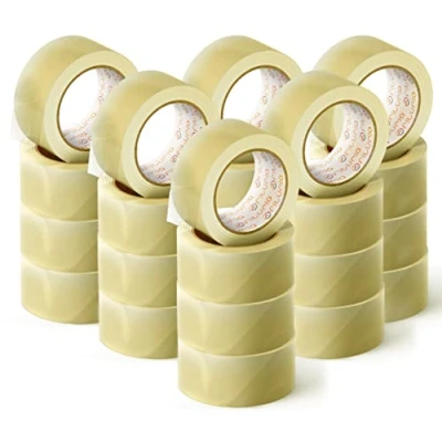 Imagen de OFITURIA Cinta Adhesiva de Embalar Transparente para Embalaje Cajas Cartón Envíos y Mudanzas. Precinto Empaquetados Seguros Resistentes (36 cms x 120 mts Transparente, 24 Rollos)