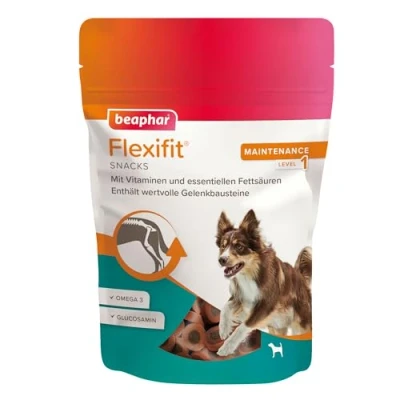 Imagen de BEAPHAR Snacks Flexifit para Perros Apoya La Movilidad Y Vitalidad Articulares con Vitamina C, Glucosamina Omega 3 150 g