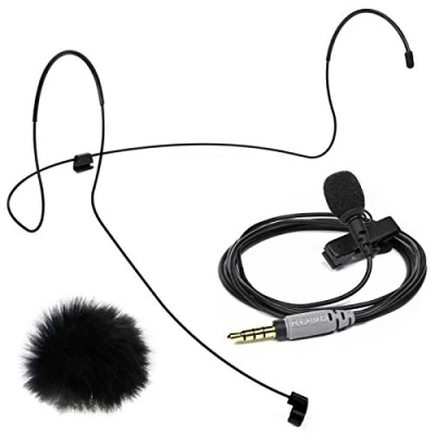 Imagen de Rode SmartLav+ Micrófono Lavalier + Auriculares Lav Diadema Talla L Protector contra el viento de piel Keepdrum