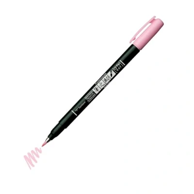 Imagen de Tombow Rotulador Fudenosuke Hard Rosa Pincel para Lettering, Caligrafia, Contornos, Dibujo, Ilustraciones, Esbozos Punta Elastica Dura Resistente al agua