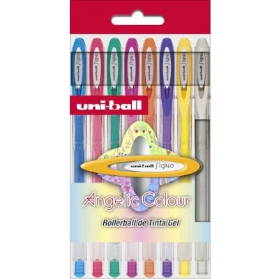 Imagen de Uni Ball Signo Angelic Colors Pack de 8 Rotuladores, Multicolor
