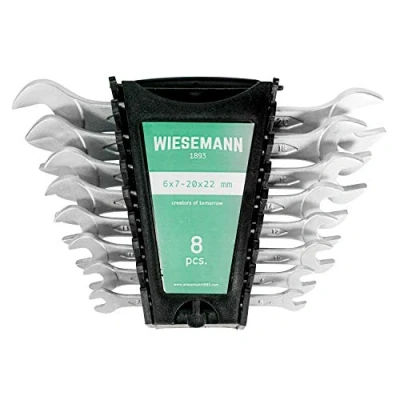 Imagen de WIESEMANN 1893 Juego de Llaves Doble Boca 8 pzas 6 22mm I fijas con Soporte 81277