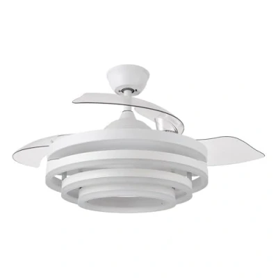 Imagen de FABRILAMP Ventilador 72w Dc Kai Blanco 3 Aspas Transp. 6 Vel. Colores 43/58x50/107 C/remoto,memoria Y temp. 6120lm