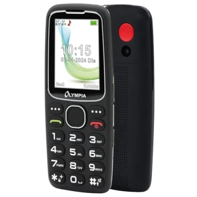 Imagen de Olympia Star teléfono móvil para Personas Mayores, cómodo con Teclas Grandes, Pantalla LCD a Color, botón SOS, Mayores sin Contrato, función Manos Libres, Bluetooth,
