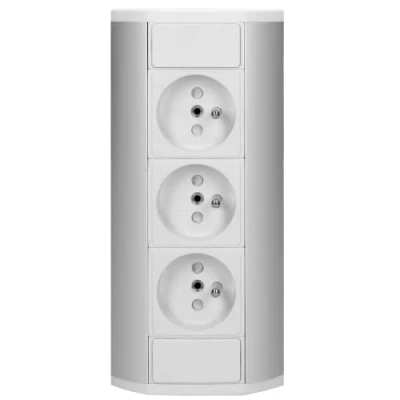 Imagen de ORNO GM 9001/W G 3 Enchufes Cocina Montaje En Superficie de 45 3680W para Cocina, Oficina y Encimera (Tipo francés)