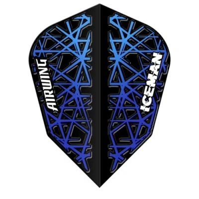 Imagen de RED DRAGON Airwing Unique Moldeado Gerwyn Price Iceman Blue V Standard Dardos Vuelo 1 juego por paquete (total 3 plumas para dardos)