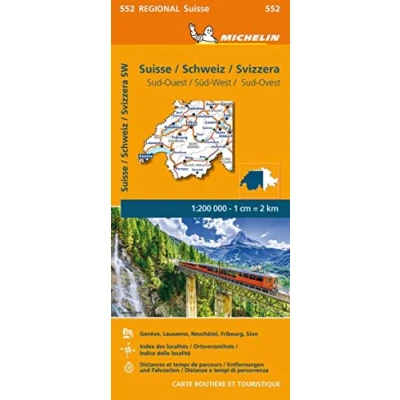 Imagen de Mapa Regional Suisse / Schweiz Svizzera Sud ouest west ovest (11552): Straßen und Tourismuskarte 1:200.000 (Mapas Regional)