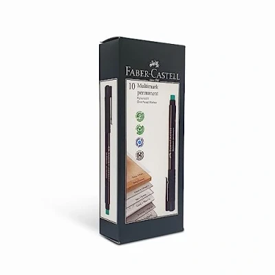 Imagen de Faber Castell OHP CD Stifte Marcador permanente, 10 unidades, color negro