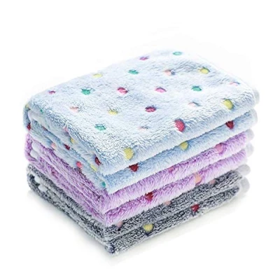 Imagen de luciphia 3 Piezas de Paquete Mantas para Perros Gatos Mascotas Paños Estampados y Suaves Círculo Multicolor Medium (76 * 52cm)