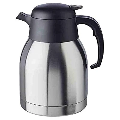 Imagen de jarra de vacío APS &quot;Classic&quot;, café con tapa rosca, Ø 14 cm, H: 19 acero inoxidable doble pared, para bebidas calientes y frías, no apta lavavajillas, 12 tazas/1,5 litros