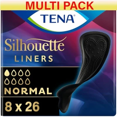 Imagen de Tena Silhouette Noir Liners Normal 8 paquetes de 26