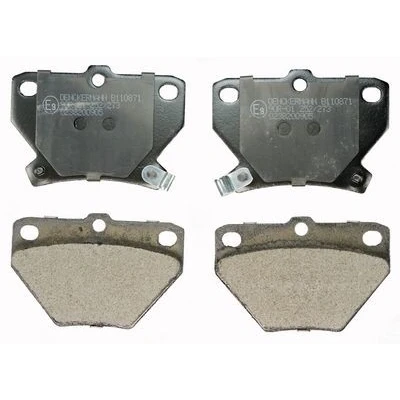 Imagen de DENCKERMANN B110871 Juego de pastillas freno Eje trasero con avisador acústico desgaste TOYOTA: Corolla IX Hatchback, Yaris I Hatchback
