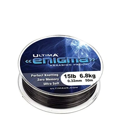 Imagen de ULTIMA Enigma Línea de Pesca especializada Carrete 50 m, para Hombre, Gris Limón, 0.35mm 15.0lb/6.8kg