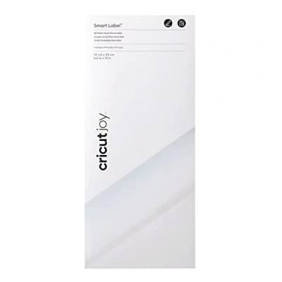 Imagen de Cricut Writable Vinyl Smart Etiqueta Escrito extraíble Transparente 33 cm 4 x Hojas de Vinilo Auto Adhesivo para Usar Joy, Blanco, 33cm (13&quot;),