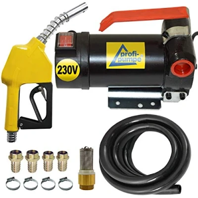 Imagen de BOMBA diesel COMBUSTIBLE de BARRIL &quot;Diesel 160 4 230V&quot; TRANSFERENCIA TRASVASE GASOIL con manguera goma 6m, pistola automática, filtro y accesorios