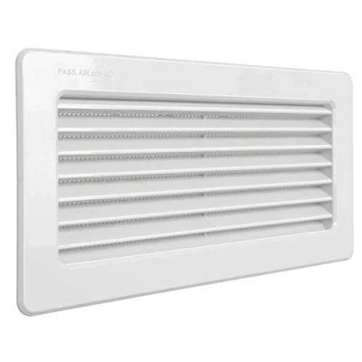 Imagen de La Ventilazione C229RB Rejilla Terminal con Red antiinsectos 256 x 126 mm de ABS para empotrar, Color Blanco, 256x126