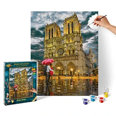 Imagen de Schipper MNZ 609130817 Notre Dame Adultos (40 x 50 cm, Incluye brochas y Pinturas acrílicas), Color 1, 40