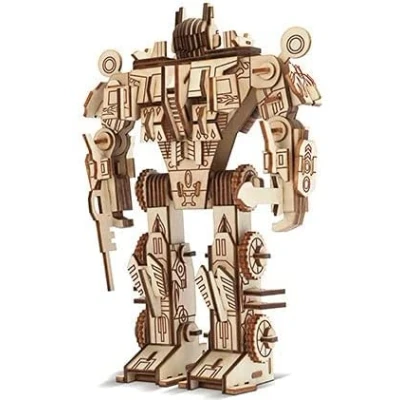 Imagen de ZPPLD rompecabezas de madera 3D, 3D para niños, robot modelo robot, educación, mejores regalos y juguetes niños (ROBOT)