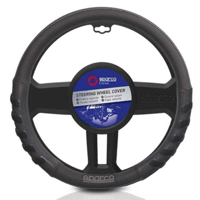 Imagen de SPARCO S101 INTL SPCS101BK Funda cubierta para el volante negro 37 38cm PVC elástico