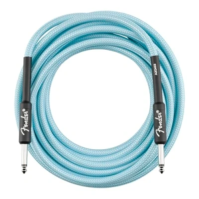 Imagen de Fender Professional Series Tweed Daphne Blue Cable recto para instrumentos (4,6 m), color azul