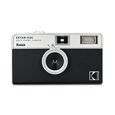 Imagen de KODAK EKTAR H35 Cámara de película Medio Marco 35 mm, Reutilizable, sin Enfoque, Liviana, fácil Usar (Negra) (película y batería no Incluidas)