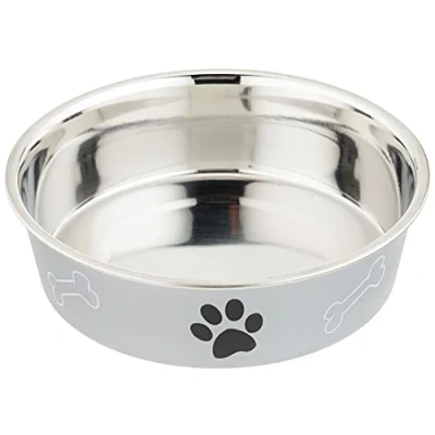 Imagen de Trixie Comedero Acero INOX, Recub. Plástico,0.75L,ø17 cm