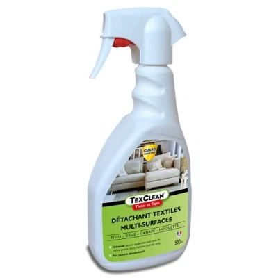 Imagen de Guard Industrie Quitamanchas para telas TexClean Spray de limpieza profesional textiles, colchones, sofás, alfombras, manchas grasa y magras 500 ml