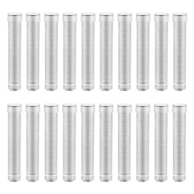 Imagen de HUAZIZ 20 Piezas Tubo de Muestras, Tubos Ensayo Congelados, Plástico con Tapa y Marcas Graduadas, para Laboratorio, 9.5cm x 1.5cm, 10ml