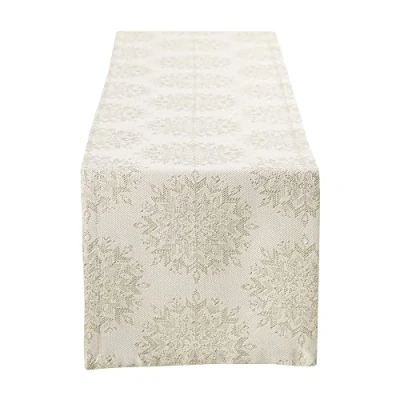 Imagen de DII Vacaciones Brillo de Invierno, Algodón, 14x108 Table Runner