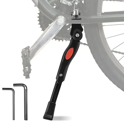 Imagen de Tinxi ® Pata de Cabra para Bicicletas Ajustable 20&quot; 24&quot; 26&quot;, Color Negro