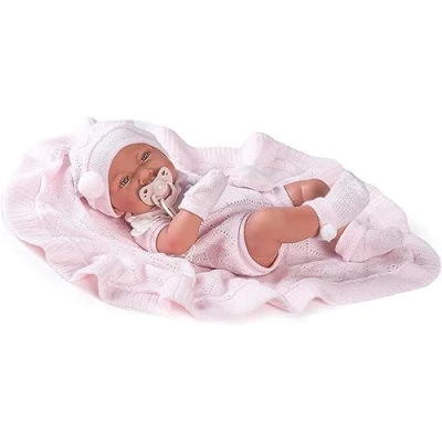Imagen de Antonio Juan Muñeca recién nacido con toquilla, Color rosa (132 5064)