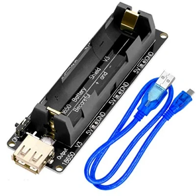 Imagen de AZDelivery 5 pcs 18650 Battery Shield Expansion V3 Puerto Micro USB Bateria Incluido Cable Compatible con Arduino E Book Incluido!